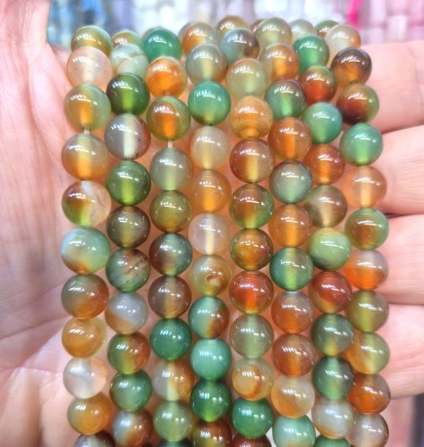 Agat Pawi / kulka gładka / ok. 8mm