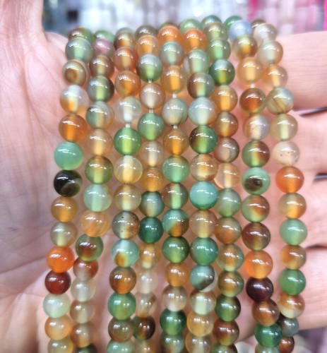 Agat Pawi / kulka gładka / ok. 6mm