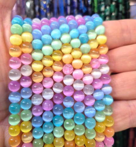 Selenit Tęczowy / kulka gładka / ok. 6mm