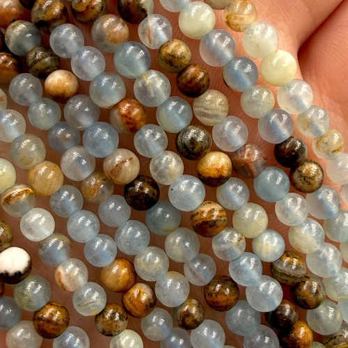 Kalcyt Niebieski (Lemurian) / kulka gładka / ok. 4mm