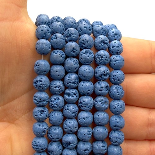 Lawa Niebieska / kulka gładka / ok. 8mm