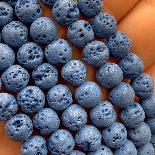 Lawa Niebieska / kulka gładka / ok. 8mm