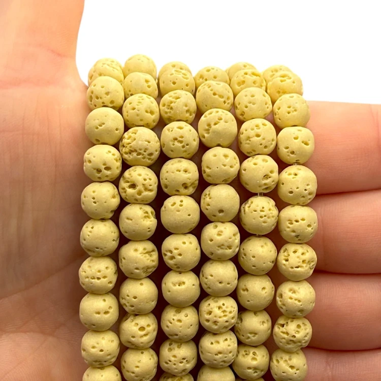 Lawa Żółta / kulka gładka / ok. 8mm