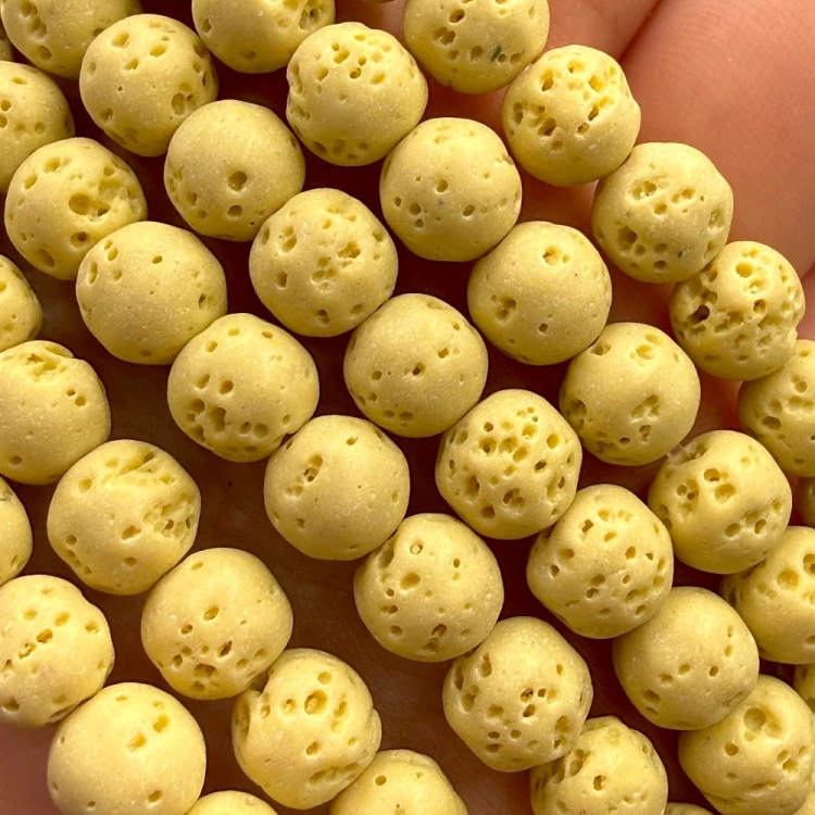Lawa Żółta / kulka gładka / ok. 8mm