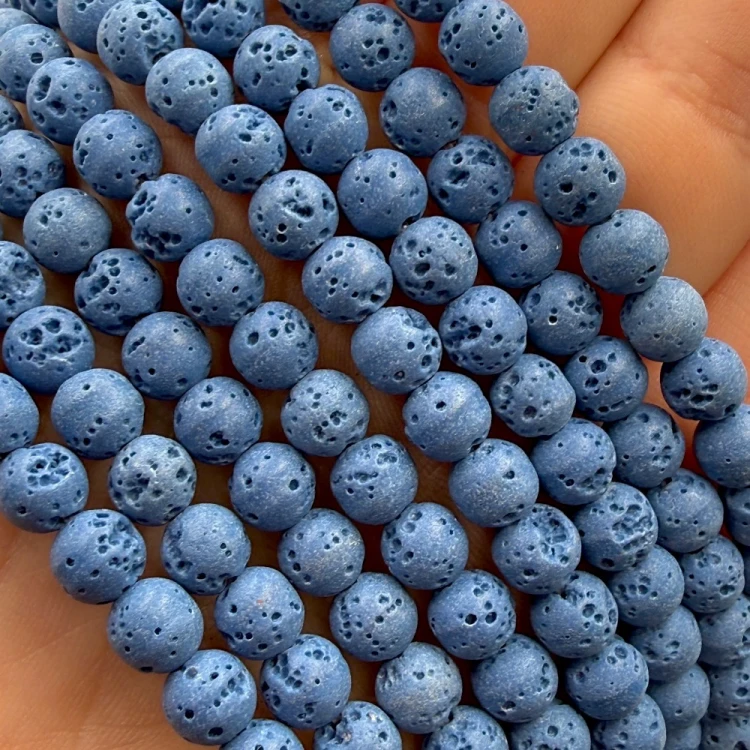 Lawa Niebieska / kulka gładka / ok. 6mm