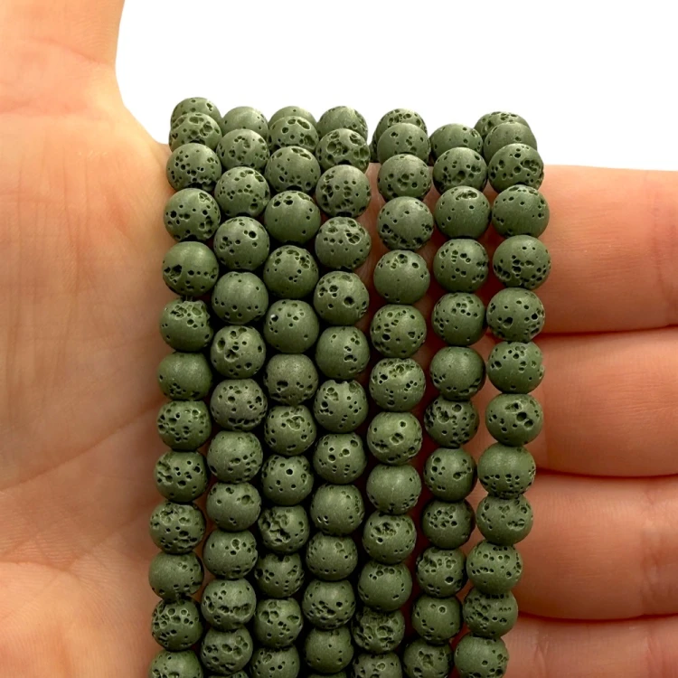 Lawa Khaki / kulka gładka / ok. 6mm