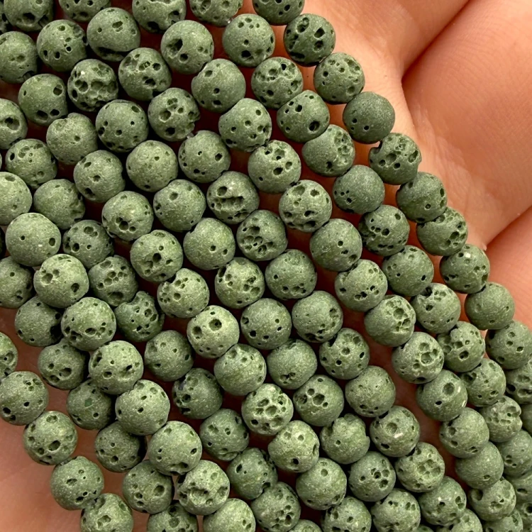 Lawa Khaki / kulka gładka / ok. 4mm