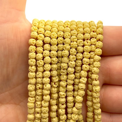Lawa Żółta / kulka gładka / ok. 4mm