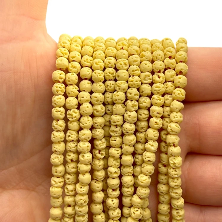Lawa Żółta / kulka gładka / ok. 4mm