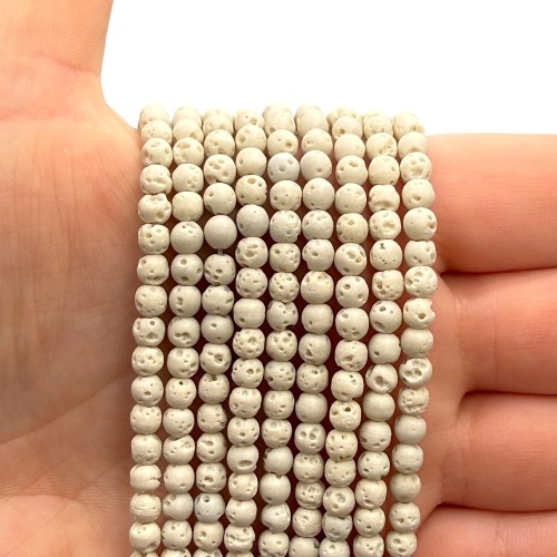 Lawa Kremowa / kulka gładka / ok. 4mm