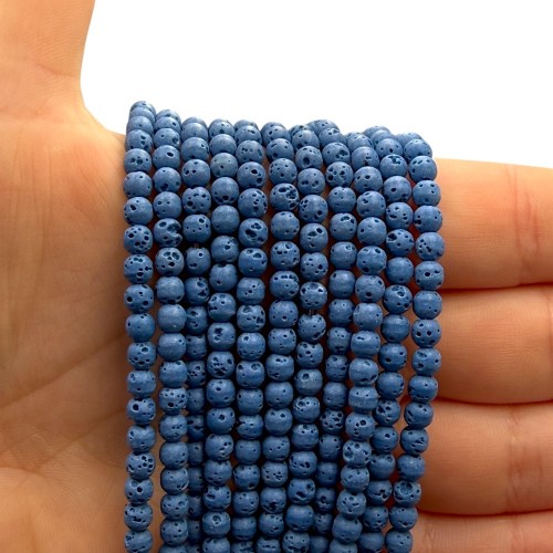 Lawa Niebieska / kulka gładka / ok. 4mm