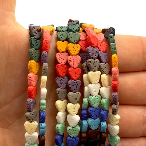 Lawa Kolorowa / serce / ok. 6mm