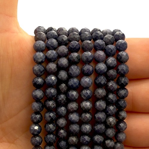 Szafir / kulka fasetowana / ok. 6mm