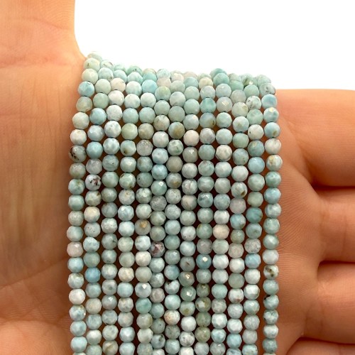 Larimar / kulka fasetowana / ok. 3mm