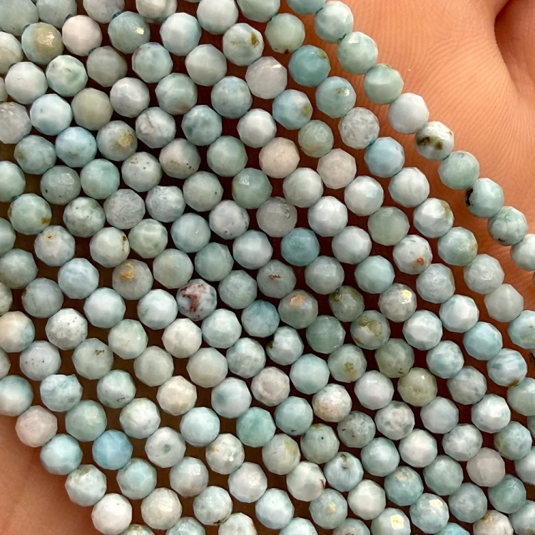 Larimar / kulka fasetowana / ok. 3mm