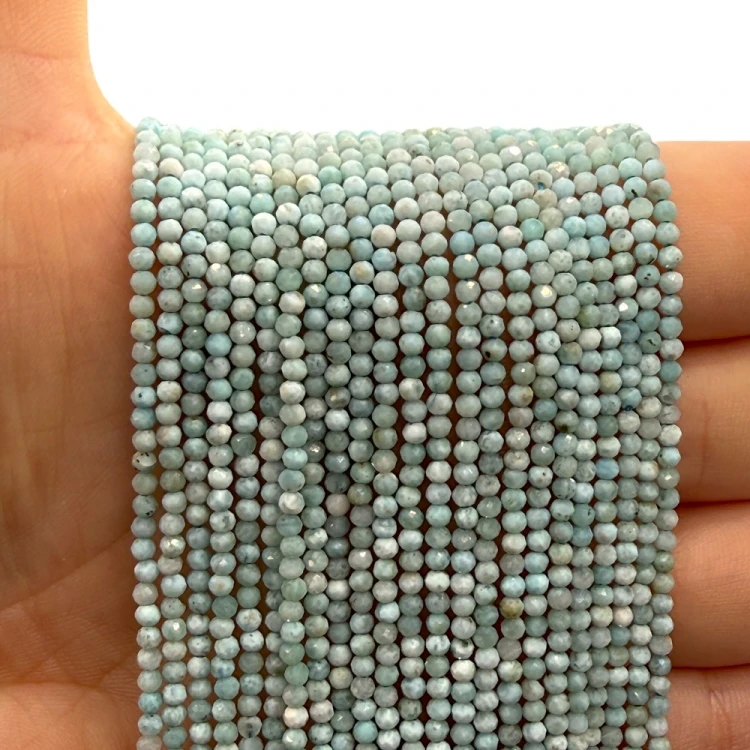 Larimar / kulka fasetowana / ok. 2mm