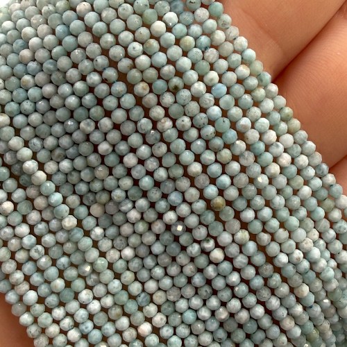 Larimar / kulka fasetowana / ok. 2mm