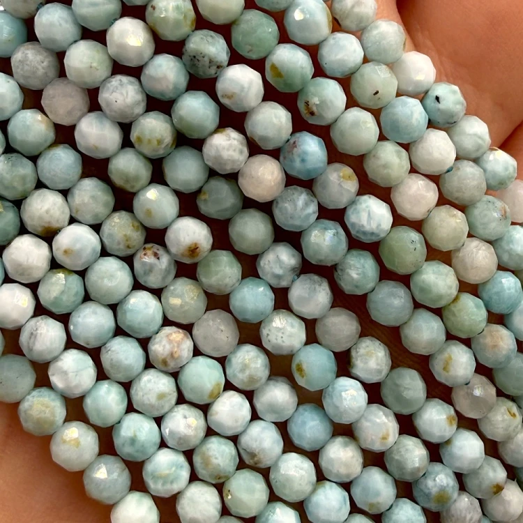 Larimar / kulka fasetowana / ok. 4mm