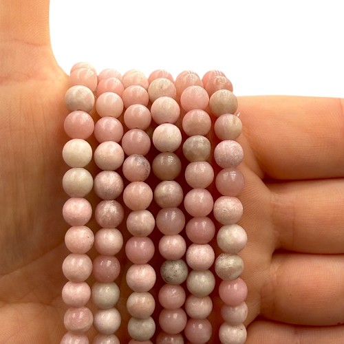 Kalcyt Różowy / kulka gładka / ok. 6mm