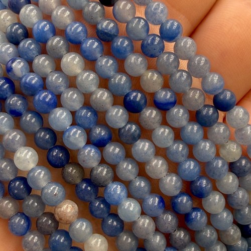 Awenturyn Niebieski / kulka gładka / ok. 4mm