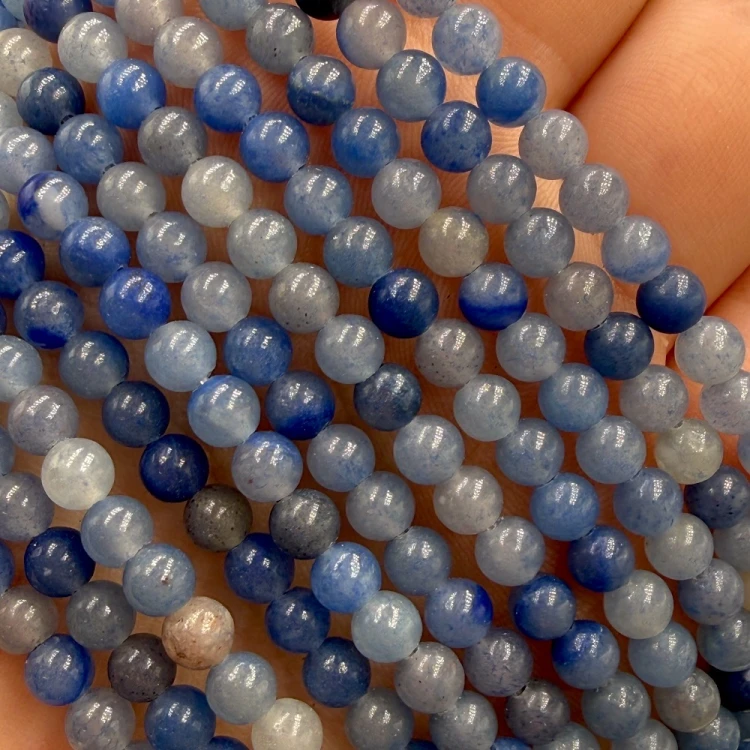 Awenturyn Niebieski / kulka gładka / ok. 4mm