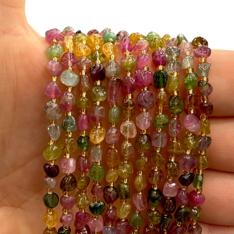 Turmalin Mix Kolorów / bryłka gładka / ok. 5mm