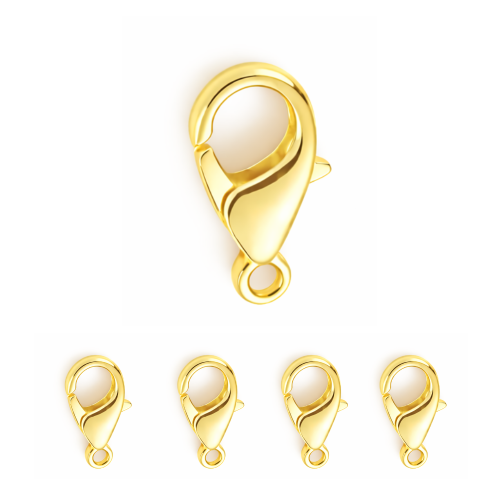 Zapięcie karabińczyk 9mm / stal PVD / kolor jasny złoty / 20szt.