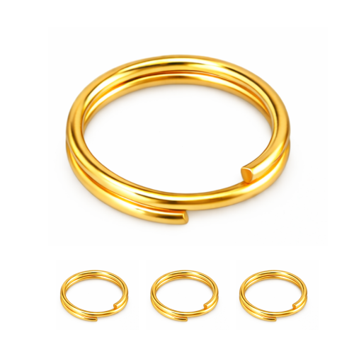 Kółeczko sprężynka 5mm / stal PVD / kolor JASNY ZŁOTY / 20 szt.