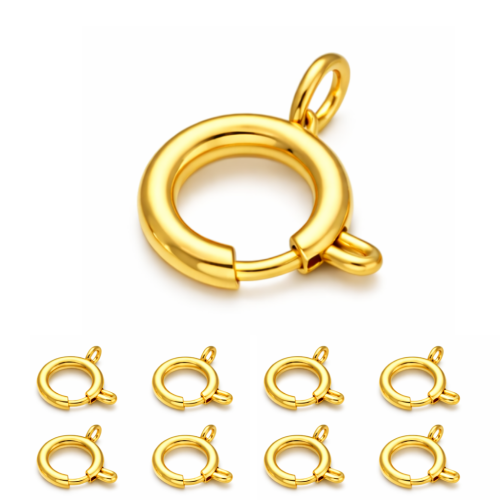 Zapięcie Federing 10mm / stal PVD / kolor JASNY ZŁOTY / 5 szt.