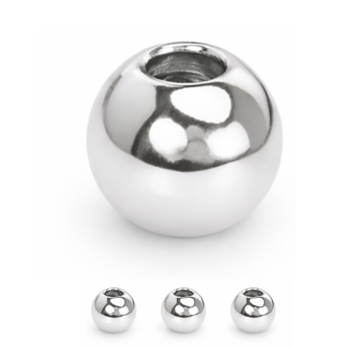 Kulki ozdobne 3mm / stal kolor srebrny / 100szt.