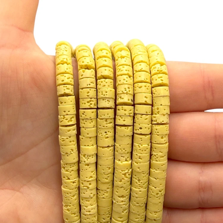 Lawa Żółta / heishi / ok. 6x3mm