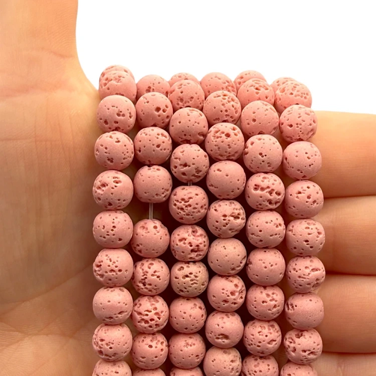 Lawa Różowa / kulka gładka / ok. 6mm