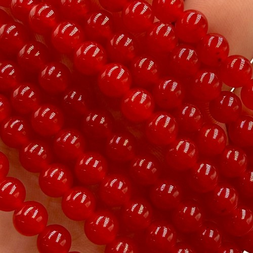 Chalcedon Czerwony / kulka gładka / ok. 6mm