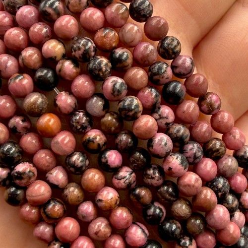 Rodonit Czarny / kulka gładka / ok. 4mm