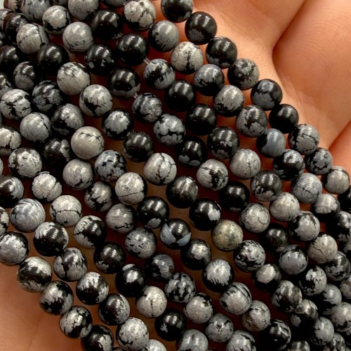 Obsydian Granitowy / kulka gładka / ok. 4mm