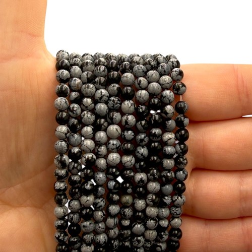 Obsydian Granitowy / kulka gładka / ok. 4mm