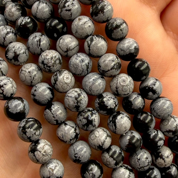 Obsydian Granitowy / kulka gładka / ok. 6mm