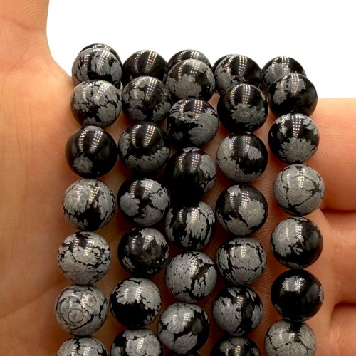 Obsydian Granitowy / kulka gładka / ok. 8mm