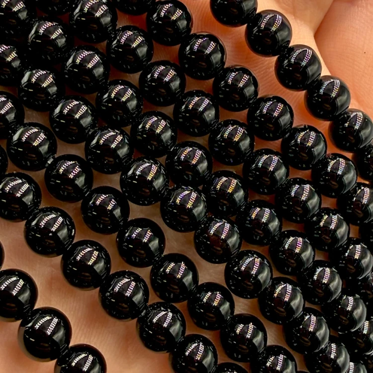 Obsydian Czarny / kulka gładka / ok. 6mm