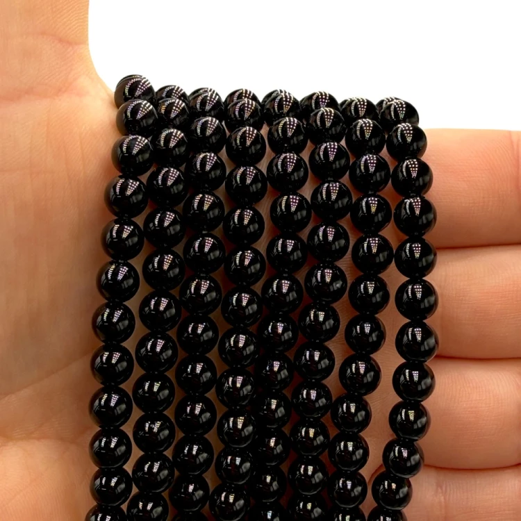 Obsydian Czarny / kulka gładka / ok. 6mm