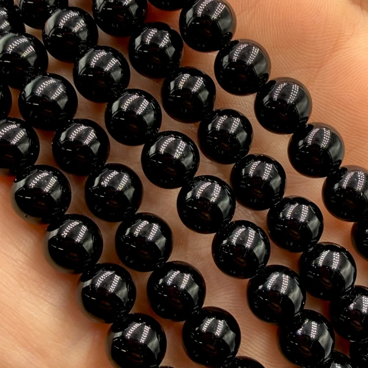 Obsydian Czarny / kulka gładka / ok. 8mm
