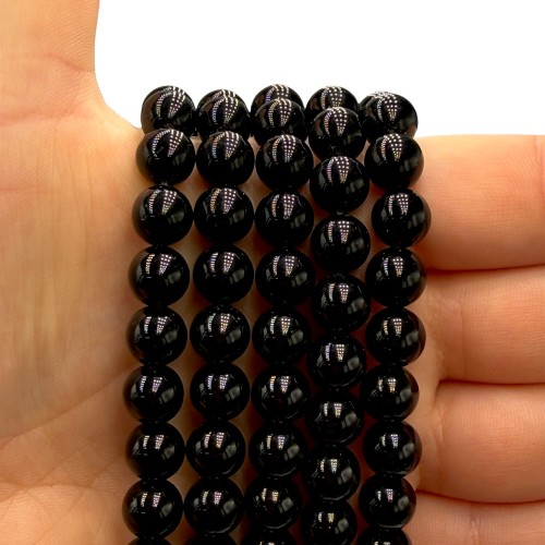Obsydian Czarny / kulka gładka / ok. 8mm