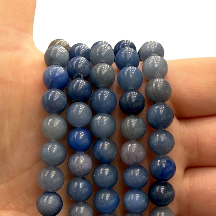 Awenturyn Niebieski / kulka gładka / ok. 8mm
