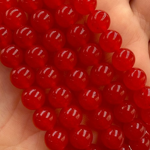 Chalcedon Czerwony / kulka gładka / ok. 8mm