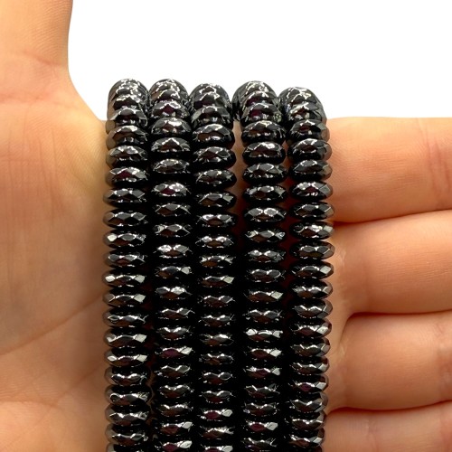 Hematyt oponka / kolor czarny / ok. 6x1mm