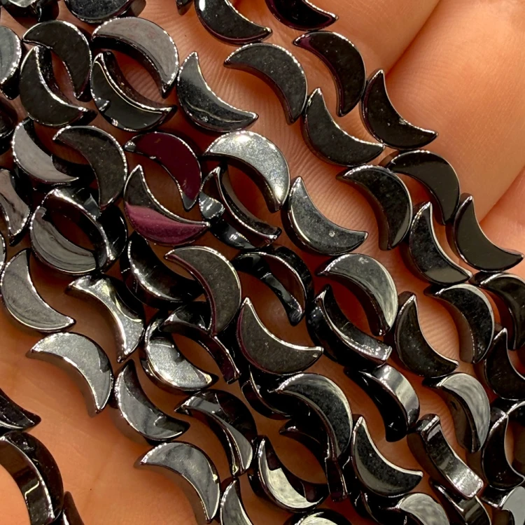 Hematyt Półksiężyc / kolor czarny / ok. 5x8mm