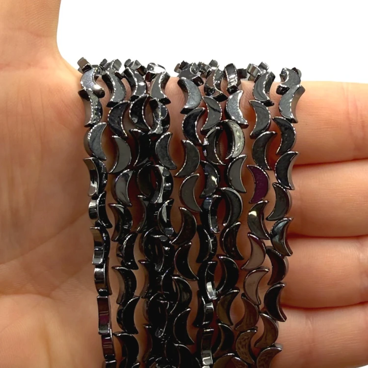 Hematyt Półksiężyc / kolor czarny / ok. 5x8mm