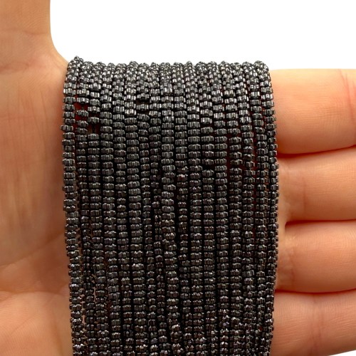 Hematyt Kwiatek / kolor czarny / ok. 3x1mm