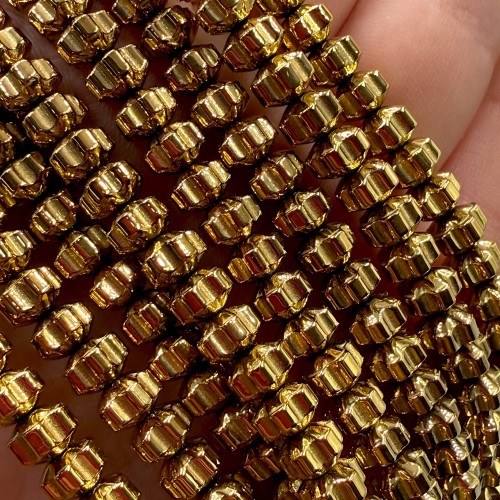 Hematyt Kwiatek / kolor ciepłe złoto / ok. 6x4mm