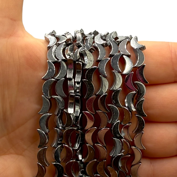 Hematyt Półksiężyc / kolor srebrny / ok. 5x8mm